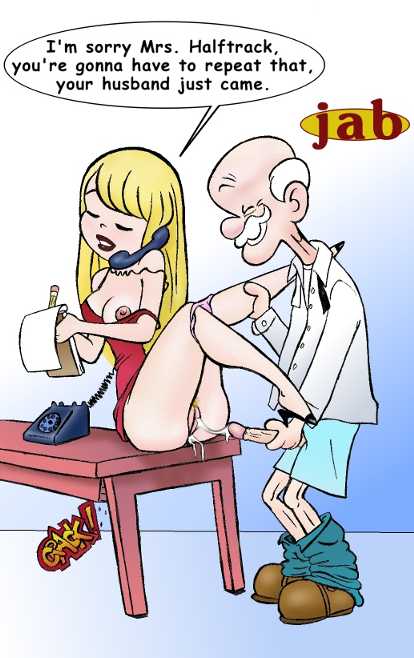 Porn comics. Old man satisfies - Cartoon Porn Pictures - Picture 1