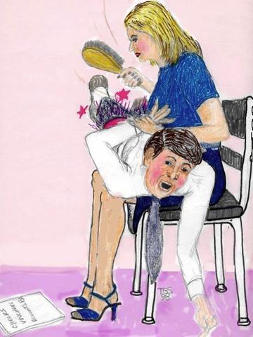 Cartoon office girls undressing poor - BDSM Art Collection - Pic 3