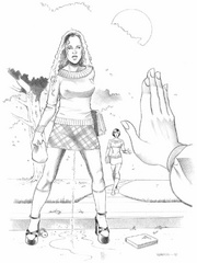 Slave girl comics. Horny MILF exposed by Rebecca.