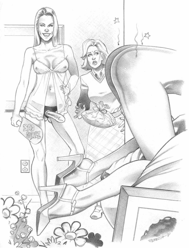 Slave girl comics. Horny MILF exposed - BDSM Art Collection - Pic 12