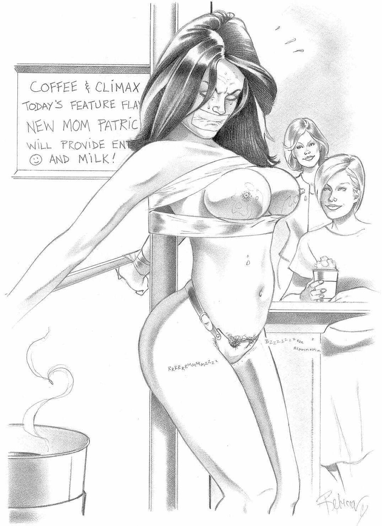 Slave girl comics. Horny MILF exposed - BDSM Art Collection - Pic 15