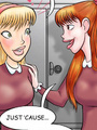 Cartoon adult comics. Blonde schoolgirl - Picture 2