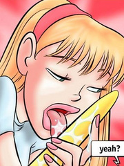 Cartoon adult comics. Blonde schoolgirl uses - Cartoon Porn Pictures - Picture 5
