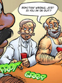 Adult comic. Men playing poker, and may - Picture 2