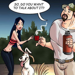 Comic sex pictures. Man met the girl and - Cartoon Porn Pictures - Picture 3