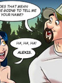 Adult cartoon comic. Girl flirts with - Picture 4