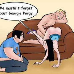 Comic for adults. That's it george! CUM! Cum - Cartoon Porn Pictures - Picture 1