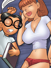 Seduced Toon Huge Boobs - Adult cartoon comics. Girl with big tits - Cartoon Porn Pictures