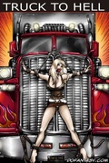 Bdsm art toons. Truck driver captured sexy girls in his truck and use them as fuck holes!