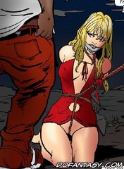 Slave cartoons. Blonde stunning beauty captured and fucked by a criminals!