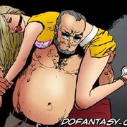 Horror comics. Old pervert stick his fingers in tied girl's pussy!