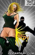 Sado cartoons. Tied and blindfolded girl gets beaten!