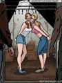 Bondage cartoons. Girls stuffed a gag in - Picture 2