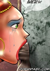 Bdsm comics. Girl with big tits takes a deep throat.