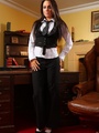 Stunning brunette in black trousers, a - Picture 1