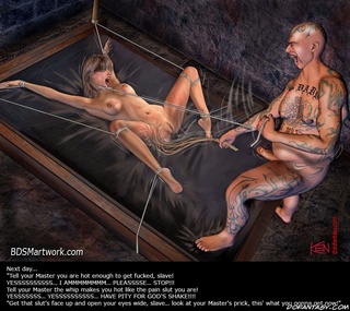 Slave art. Open your eyes, slave! Look at your Master's prick/ this's what you gonna get now!