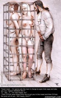 Slave art. I never liked your superior look, you big slave! Don't turn your face down! Do you want an anl shower too?