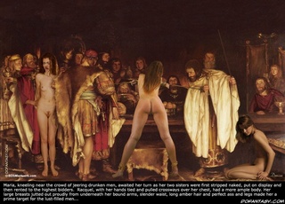 Bdsm art toons. Adalgisa gritted her teeth as the horse crop rained down blows upon her naked flesh!