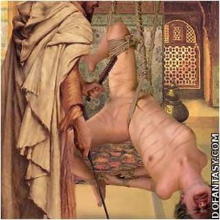 Slave art. Old Emirs likes when white slaves serve them!