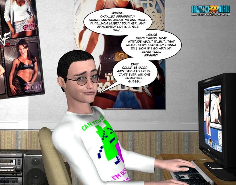 Horny 3d dude gets caught while watching girl - Cartoon Sex - Picture 12