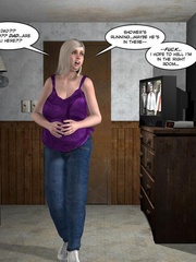 Crazy busty 3d milf gets caught posing - Cartoon Sex - Picture 6