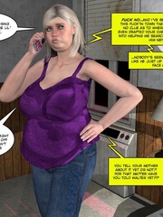 Fat big bobed 3d milf taking off her towel - Cartoon Sex - Picture 4