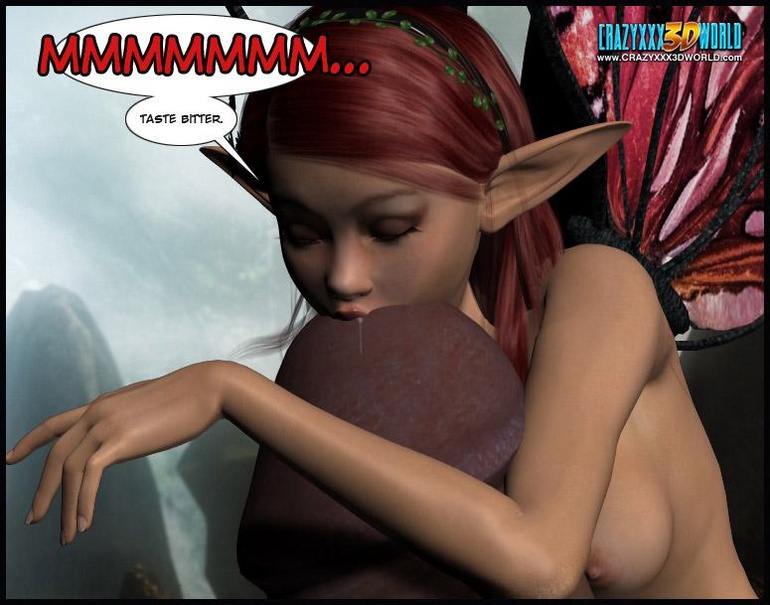 Little 3d pixie jerking off thick human dick - Cartoon Sex - Picture 9