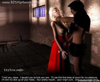 Fetish cartoons. Busty blonde humiliated in the basement of the castle!