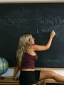 Blonde teacher undressed and gets her - Picture 3