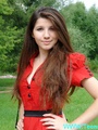 Sexy shaped teen brunette in red dress - Picture 2