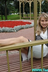 Walking in the park blonde teen - Sexy Women in Lingerie - Picture 16