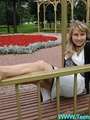 Walking in the park blonde teen girl in - Picture 16
