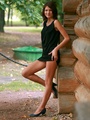 Erotic brunette teen with perfect feet - Picture 8