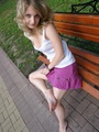 Sexy foot young hottie in miniskirt - Picture 3